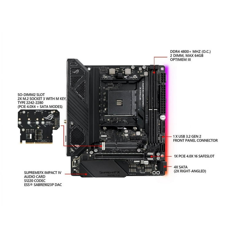 ASUS ROG Crosshair VIII Impact - Motherboard - Mini-DTX ASUS ROG Crosshair VIII Impact - Motherboard - Mini-DTX