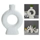 thumbnail image 1 of Florero de cerámica Simple moderno para la decoración para hogar, florero geométrico hueco para la de comedor del dormitorio de la Circulo Macarena Jarrón de ceramica, 1 of 8