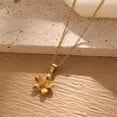 thumbnail image 6 of SmartBy Flower Necklace for Women Metal Flower Pendant Necklace Hypoallergenic Jewelry for Weddings Birthday Anniversary, 6 of 6