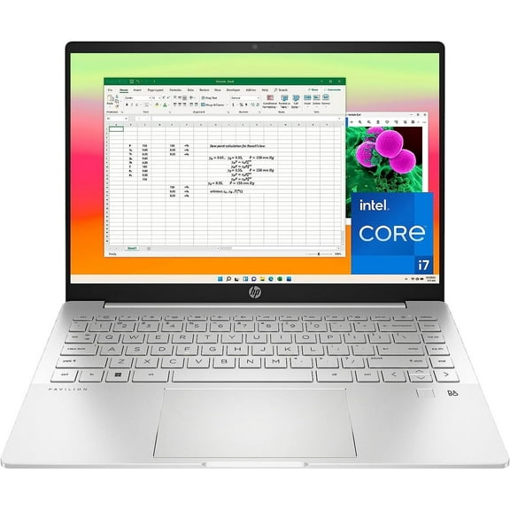 HP Pavilion Plus 14 inch Laptop, 2.8K OLED Display, 13th Generation Intel Core i7, 16 GB RAM, 1 TB SSD, NVIDIA GeForce RTX 2050 Graphics, Windows 11 Pro, 14-eh1299nr (2023)