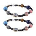 thumbnail image 1 of 2 Unids Pulseras de Piedra Natural Universo Creativo Único Galaxy Ocho Planetas Cuentas de Diseño Brazaletes Elásticos Estilo Étnico Pulseras Encantadoras, 1 of 4