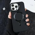 thumbnail image 1 of Invisible Lens Holder Magnetic Phone Case For IPhone 11 12 13 14 15 Pro Max Luxury Solid Color Cover For IPhone 13 14 15 PorMax LXY, 1 of 7