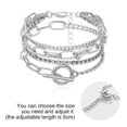 thumbnail image 3 of Conjunto de pulseras de cadena delicada para mujer con cuentas de moda ajustables, 3 of 5