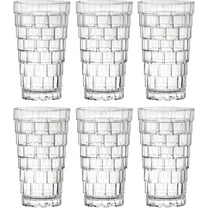 Barski Highball - Glass Tumbler - Set of 6 - Hiball Glasses -Stackable - - Crystal Glass - Drinking Tumblers - for Water, Juice, Wine, Beer and Cocktails - 13 oz Made in Europe