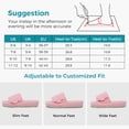 thumbnail image 4 of HomeTop Women's Corduroy Open-toe Slippers with Adjustable Closure Pastel Pink,7-8 US, 4 of 8