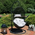 thumbnail image 4 of Sunnydaze Powder-Coated Steel Rounded Base Hanging Hammock Chair Stand - Black, 4 of 8