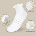 thumbnail image 3 of YooGuoGuo Womens Ankle Socks Ruffle Cotton Cute Frilly Trim Breathable Ankle Ruffled Socks 6 Pack, 3 of 6