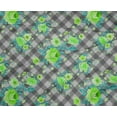 thumbnail image 4 of oneOone Polyester Lycra Fabric Leaves & Floral Check Print Fabric By The Yard 56 Inches Wide, 4 of 4