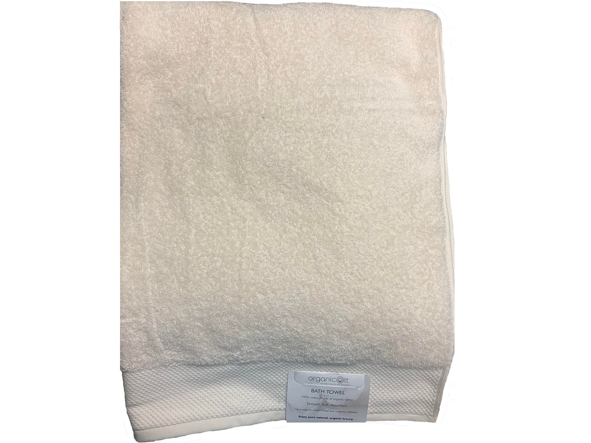 Organicott Organic Bath Towel Ivory 30 in x 58 in