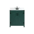 thumbnail image 3 of Elegant Decor Grant 30" MDF Single Bathroom Vanity with Backsplash in Green, 3 of 8