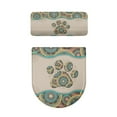 thumbnail image 6 of KUIFORTI Toilet Seat Cover Set Toilet Lid Cover Toilet Cover Toilet Tank Cover Tribal Paw Print Toilet Bolt Covers Decorative Dust Cover, 6 of 6