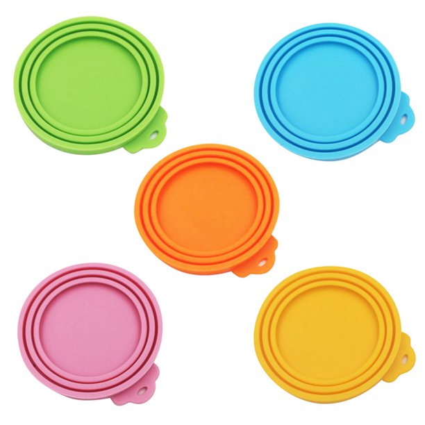 Silicone Pet Can Covers lids4 Pack for Pet Dog Cat Food Can Top One