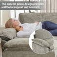 thumbnail image 6 of Ktaxon 120" W Sectional Sofa U Shaped Couch with Double Chaise Chenille Sleeper Set with 3 Oversized Seats Light Gray, 6 of 11