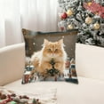 thumbnail image 3 of 17.7x17.7 in Christmas Cushion, Christmas Decorative Pillow Covers, Holiday Pillow Covers, Festival Ambiance Decorative Pillowcase for Sofa Couch Living Room Seasonal Home Decor, Lazyguy, X, 3 of 6
