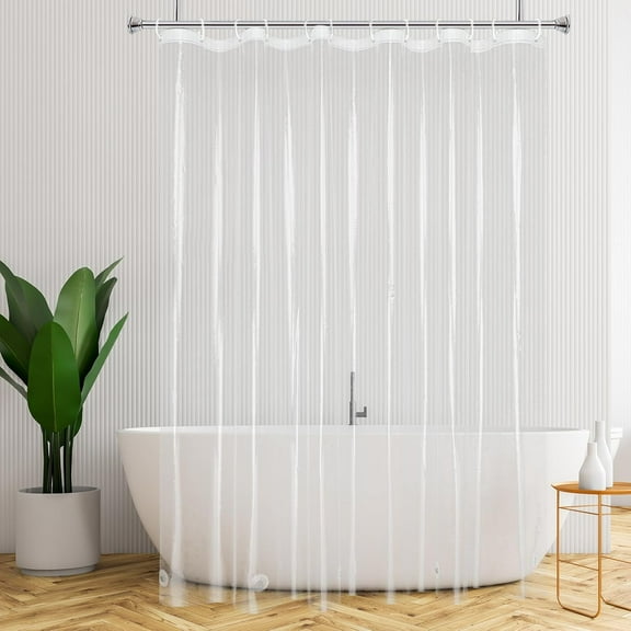 Extra Long Clear Plastic Shower Curtain Liner, 72x84 Premium Light Weight EVA Bathroom Shower Liner with Rustproof Metal Grommets and 5 Magnets for Shower Stall, Bathtubs(No Hooks)