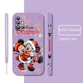 thumbnail image 1 of Minnie Funda De Teléfono Compatible Con IPhone 11 12 Pro Max Square De Silicona Líquida Con Cordón Color Caramelo, 1 of 4