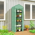 thumbnail image 2 of Outsunny Mini Serre Extérieure Support à Fleurs Housse PE Portable 27 Pouces x 19 Pouces, 2 of 10