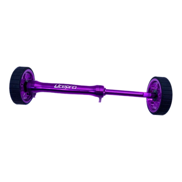 S SERENABLE Aluminum Alloy Bike Easy Wheel w/ Telescopic Rod Bar Rear Cargo Rack