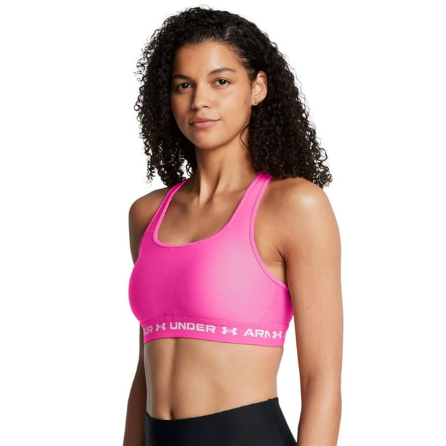 Sujetador deportivo Under Armour Crossback Mid Impact para mujer, XS, color rosa