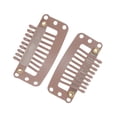 thumbnail image 4 of Unique Bargains 20 Pcs 9-Teeth Snap Wig Hair Clips for Hair Extension Deep Brown, 4 of 5