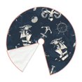 thumbnail image 3 of Kll Vintage Marine Christmas Tree Skirt 48",Party Decorations Farmhouse For Christmas Decorations Holiday Party, 3 of 8