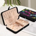 thumbnail image 6 of SKYSONIC Dragonfly Travel Jewelry Box PU Leather Jewelry Organizer Ideal Gift for Women Girls, Portable Mini Jewelry Travel Case for Earrings Rings Necklaces Bracelets, 6 of 7