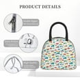 thumbnail image 4 of Yiaed Cute Transport Print Lunch Bag Adult Insulated Lunch Box, Leakproof Cooler Food Lunch Containers Reusable High Capacity Lunch Tote Bags-One Size, 4 of 6