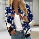 thumbnail image 1 of Abrigo de bolsillo estampado de moda casual de moda para mujeres Ichuanyi ICHUANYI WER2023081606192, 1 of 5