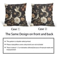 thumbnail image 6 of Vintage Floral Pillow Covers 18x18 Inch Set of 2 Retro Style Black Flower and Bird Decorative Throw Pillows Chinoiserie Pillowcases Rustic Farmhouse Cotton Linen Cushion Covers for Couch Home Decor, 6 of 6