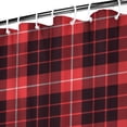 thumbnail image 4 of Striped and Checkered Fusion Shower Curtain Buffalo Plaid Vintage Checkered Retro Plaid Abstract Plaid Colorful Checkered Rustic Plaid Classic Red and Black Buffalo Plaid Moroccan, 4 of 5
