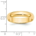 thumbnail image 4 of 14K Yellow Gold 5mm Half-Round Wedding Band (Size 6) Made In United States hr050-6, 4 of 5