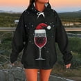 thumbnail image 2 of SwiftWear Women's Christmas Graphic Plus Size Hoodie Festive Holiday Hooded Pullover Sweatshirt Oversized Soft Fabric for Fall Winter Comfort Black, 2 of 5