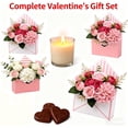 thumbnail image 3 of Valentine Envelope Boxes, Valentine Envelope Gift Box, Red Envelope Box, Valentines Day Paper Flower Gift Bags Set, 4/8 PCS Paper Bouquet Flower Gift Bag with Handle Small Folding Hand Hold, 3 of 8