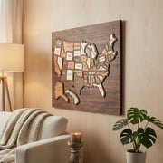 Wooden USA map with 50 states, Personalized Travel, Family Road Trip Tracker, Gift for Travelers, Our Travels Map, Travel Tracker, Travel Home Decor