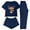 Navy, variant on REORIAFEE Womens 3 Piece Lounge Set Christmas Pajama Short Sleeve Top and Shorts Santa Graphic Soft Sleepwear Dark Gray XS-2XL