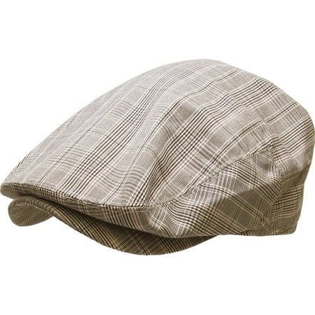 Plaid Cabbie Newsboy & Ascot Ivy Hat Cap Plaid Solid Gatsby Golf NEW