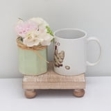 Parisloft Farmhouse Rustic Wood Table Riser, Decorative Wood Display ...