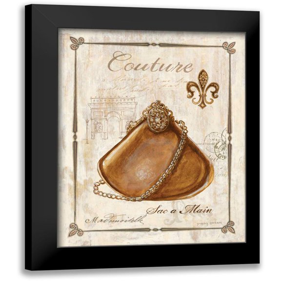 Gorham, Gregory 12x14 Black Modern Framed Museum Art Print Titled - Keys to Paris Couture