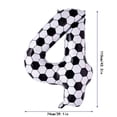 thumbnail image 2 of 40in Black And White Soccer Ball Number 4 Football Balloon Large Digit 4 | Suitable For Birthday Soccer Themed Party Decorations, 2 of 8
