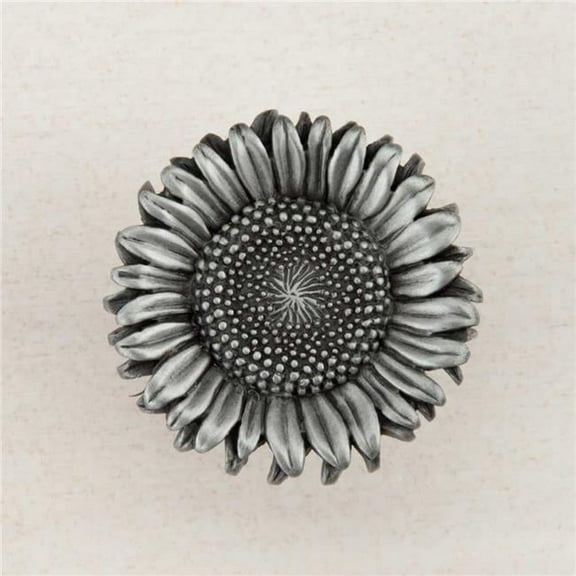 Artisan Collection Sunflower Knob, Antique Pewter