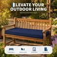 thumbnail image 5 of Garvee 48"x18" Outdoor Bench Cushion Water-Resistant Non-Slip with Ties for Porch Sofa Settee, Blue, 5 of 8