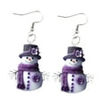 thumbnail image 3 of 5 Pendientes Navideños De Muñeco De Nieve, Pendientes Colgantes Para Club, Festival De Invierno, Año Nuevo, 3 of 8