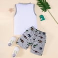 thumbnail image 4 of UAYOTSE Unisex Toddler Kids Soft Sleepwear Short Sleeve 2-Piece Pajamas Set Cute Loungewear Daily Outfit for Spring Summer Boys Girls Little Kids,Sizes 12-18 Months, 4 of 6