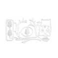 thumbnail image 1 of 1 Ensemble de Tampons en Alliage Portable Mignon Dessin Animé Fabrication de Cartes Plante Professionnel Réutilisable Lavable Remplacement Halloween Scrapbooking Artisanat Type 1, 1 of 8