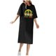 thumbnail image 1 of Vestido Corto de Verano Cuello Redondo Estilo de Camiseta de Longitud de Tobillo de Manga Corta, Altamente Elástico para Pijamas Y Ropa Interior Sexy, 1 of 8