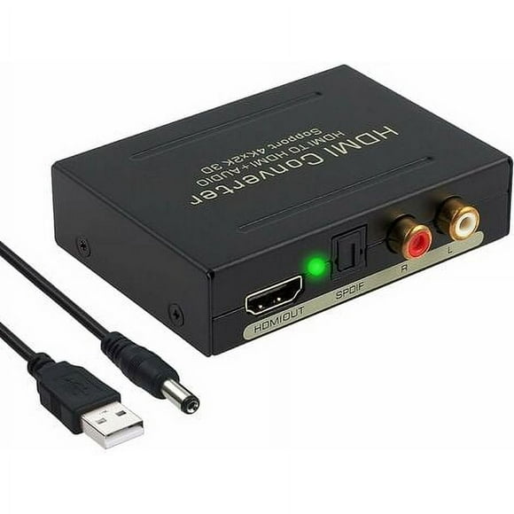 4K HDMI Audio Converter 2160p HDMI to HDMI+optical SPDIF/Toslink RCA L/R Audio Extractor digital to analog DAC Video Adapter 4KX2K Blu ray DVD Player Xbox One, etc