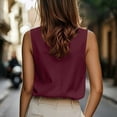 thumbnail image 3 of hotojiny Womens Tops Summer Spring Tunic Dressy Casual Blouses Business V Neck Cute Short Sleeve Shirt Office Wear, 3 of 7