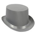 thumbnail image 1 of Gray Satin Sleek Top Hat - Pack of 6, 1 of 1