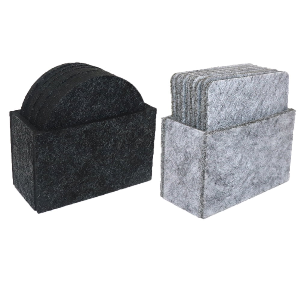 NUZYZ 8Pcs Cup Bowl Insulated Pad Mat Placemat with Storage Box Home