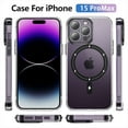 thumbnail image 2 of Bemz Magnetic Case for iPhone 15 Pro Max with Camera Lens Protection (Compatible with MagSafe) Shockproof Reinforced Air Corner Transparent Cover, Tempered Glass Screen Protector (Black), 2 of 8